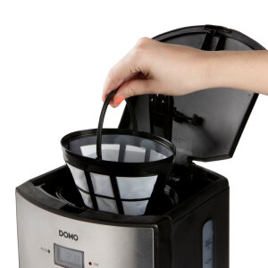 Kaffeemaschine 1,2L mit 24h Timer für 10 Tassen Kaffee Domo DO474K