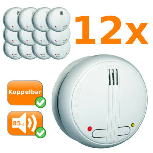 12x Funk-Rauchmelder Set Smartwares FA21RF Koppelbarer...