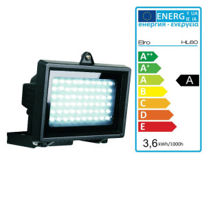 LED Fluter 60 LED´s Elro HL60 LED-Scheinwerfer schwarz