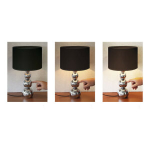 Edle Touch-Lampe, mit schwarzem Textilschirm Ranex 10.011.97