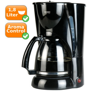 Kaffeemaschine für 1,8Liter DOMO DO470K Kaffeeautomat schwarz