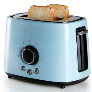 Edelstahl Retro-Toaster für zwei Toast-Scheiben DOMO...