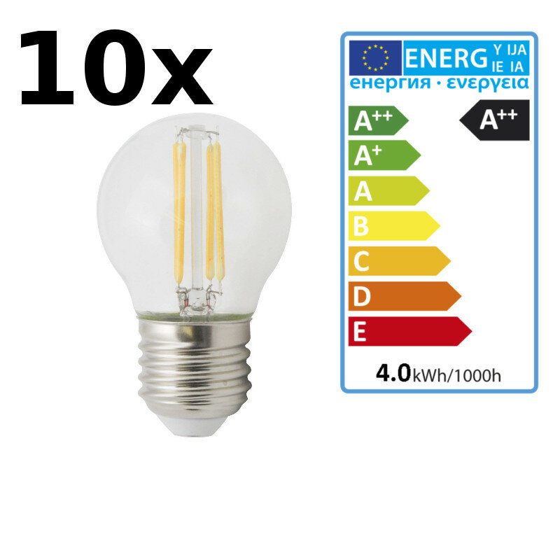 10x XQ-lite LED Leuchtmittel 2700K XQ1464 warmweiß E27 4 Watt 400 Lumen