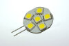 LED-Leuchtmittel, 6xSMD-LED 5050, Modul, 125°, G4, AC 12 V / DC 10-30 V, ca. 1 W, ca. 120 Lm, 6000 K, dimmbar, A+