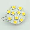 LED-Leuchtmittel, 10xSMD-LED 5050, Modul, 125°, G4, AC 12 V / DC 10-30 V, Verbrauch ca. 1,7 W, ca. 190 Lm, 6000 K, dimmbar, A+