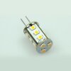 LED-Leuchtmittel, 15x SMD-LED 2835, Stiftsockel, 300°, G4, AC 12 V / DC 10-30 V, Verbrauch ca. 1 W, ca. 82 Lm, 3000 K, dimmbar, CRI>90, A+