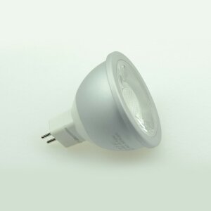 LED-Leuchtmittel, Spot, 1x6 COB LED, 60°, MR16 / GU5.3, AC 12 V DC 12-16 V, Verbrauch ca. 6 W, ca. 380 Lumen, warmweiß ca. 2700 K, dimmbar, CRI>90, A+