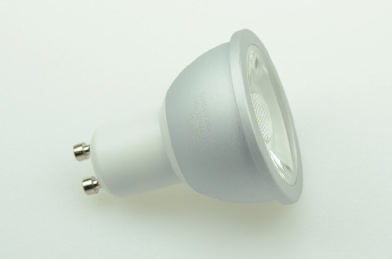 LED-Leuchtmittel, Spot, 1x6 COB LED, 60°, MR16 / GU10, AC 230 V, Verbrauch ca. 6 W, ca. 420 Lm, warmweiß ca. 2700 K, dimmbar, CRI&gt;90, A+