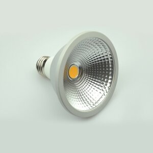 LED-Leuchtmittel, 1x10 W COB Chip, 60°, PAR 30, E27, AC 85-265 V, DC-Kompatibilität 80-230 V, Verbrauch ca. 10 W, ca. 900 Lm, für den Innenbereich, warmweiß, ca. 2700 K, CRI>90, IP65, A+