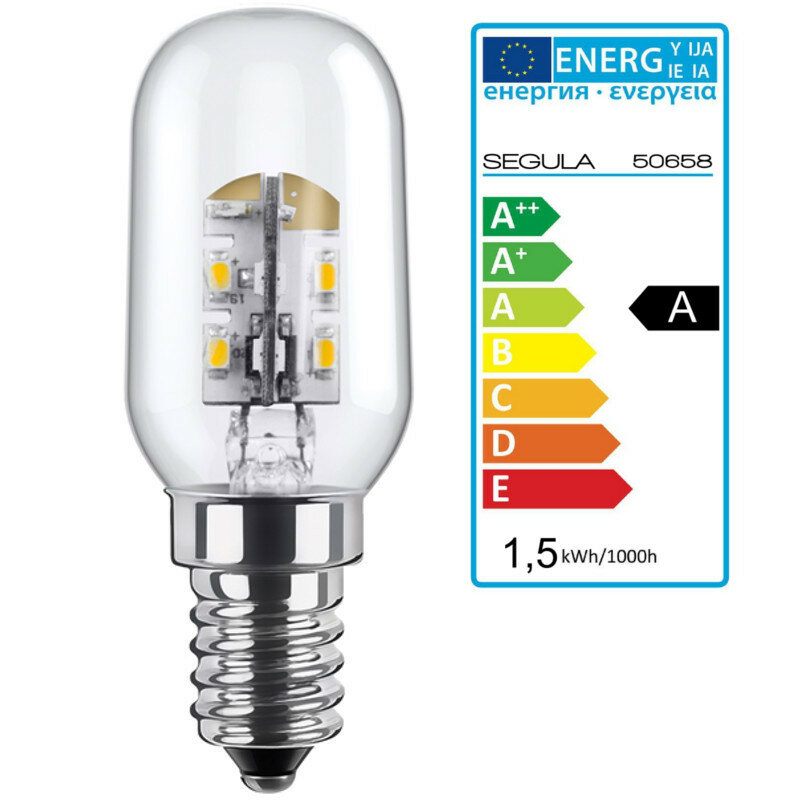5x Kühlschranklampe; Möbel-Lampe; dimmbar; 15 W; E14; 1500 Stunden; EEFK E 