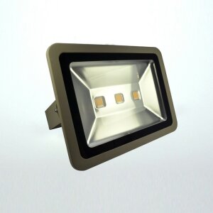 Flutlicht-Strahler, 100 x LED, 120°, AC 100-240 V, Verbrauch ca. 100 W, 6500 Lm, inkl. Halterung, Kabelanschluss, für den Außenbereich IP65, warmweiß, A