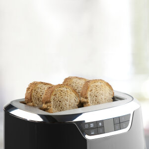 Eleganter 4 Scheiben Toaster im exklusiven Boretti Design, B300 schwarz