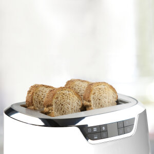 Eleganter 4 Scheiben Toaster im exklusiven Boretti Design, B302 weiß