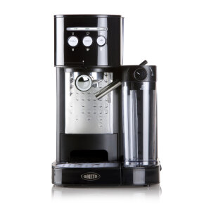 Edle Siebträger Espressomaschine im exklusiven Boretti Design B400 glanz-schwarz