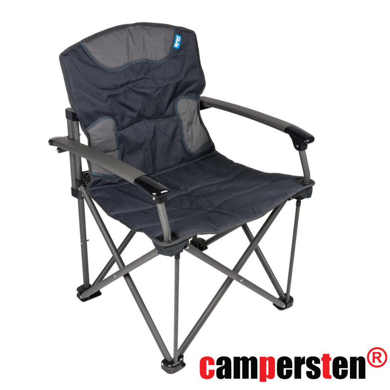 Den campersten XXL Campingstuhl EXTRA breite Sitzfläche u. hohe Tragkraft 180KG EXTRA Komfort
