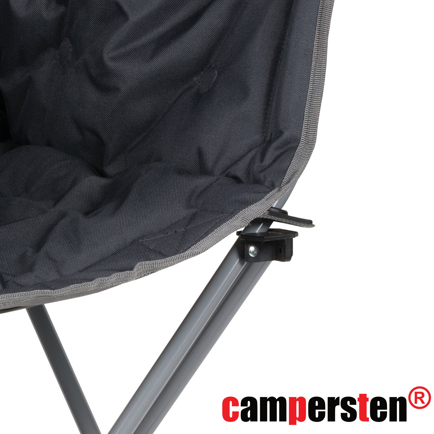 2 x Design Lounge-Sessel komplett gepolstert Campingstuhl Campingsessel  schwarz 