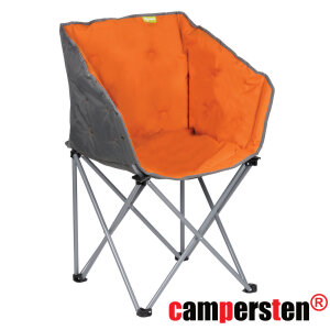 Gepolsterter Campingstuhl / Lounge-Sessel EXTREMER Komfort orange