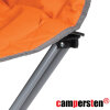 Gepolsterter Campingstuhl / Lounge-Sessel EXTREMER Komfort orange