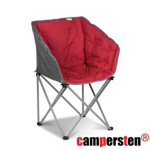 Gepolsterter Campingstuhl / Lounge-Sessel EXTREMER Komfort rot