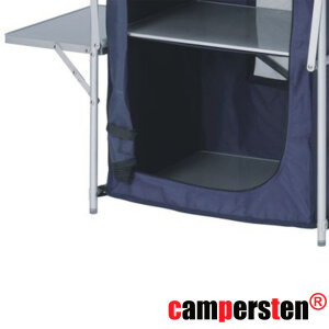 Campingküche Reiseküche faltbar stabil leicht mit Regalen und Windschutz