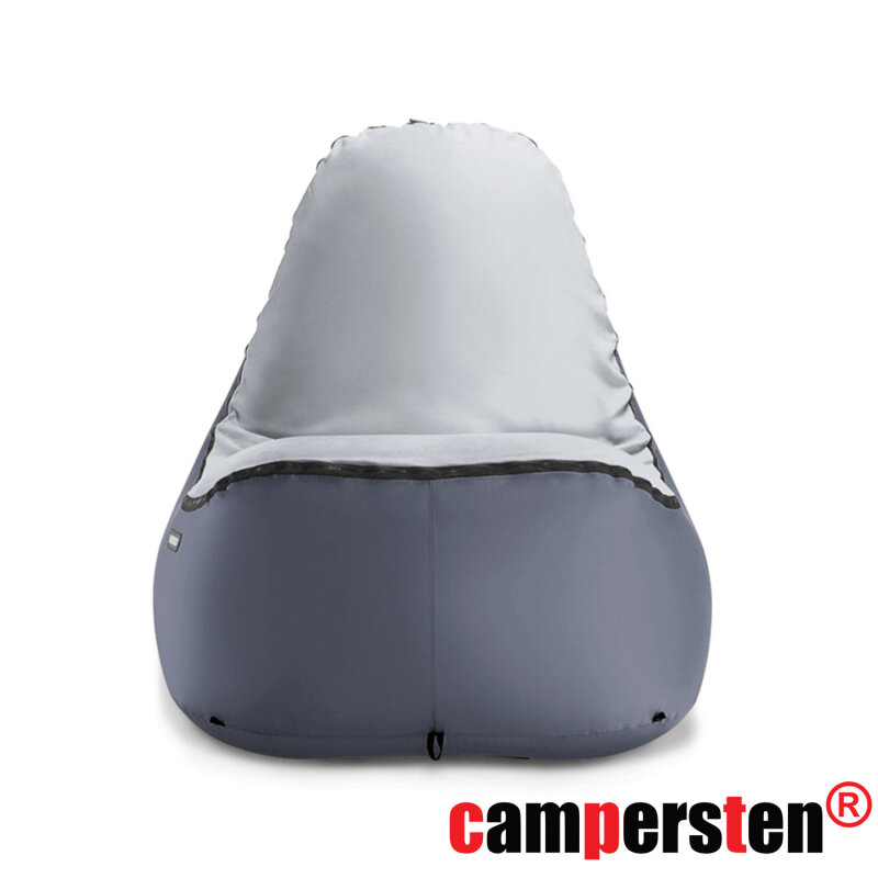 Design Luftsessel MINIMALES Gewicht bei MAXIMALEM Komfort selbstaufblasend outdoor camping strand pool - Grau