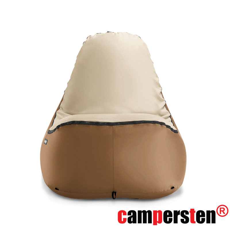 Design Luftsessel MINIMALES Gewicht bei MAXIMALEM Komfort selbstaufblasend outdoor camping strand pool - Braun/ Bronze