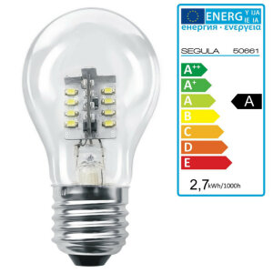 LED Glühlampe klar E27 2,7 Watt, dimmbar, Segula 50661 LED Lampe