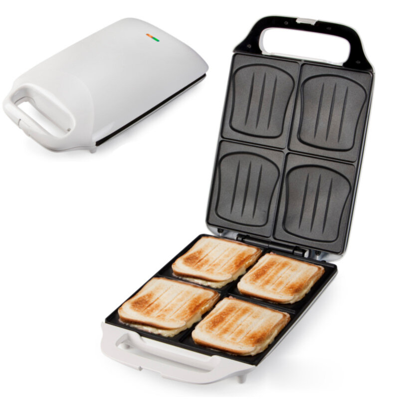 Familien-Sandwich-Toaster XXL 4er Sandwichmaker Muschelform