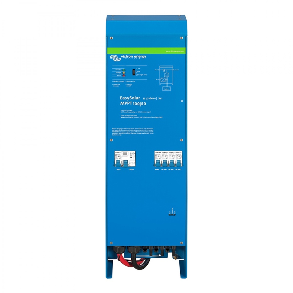 [Victron-CEP121621000] Victron EasySolar 12/1600/70-16 MPPT 100/50 1300W AC 12V