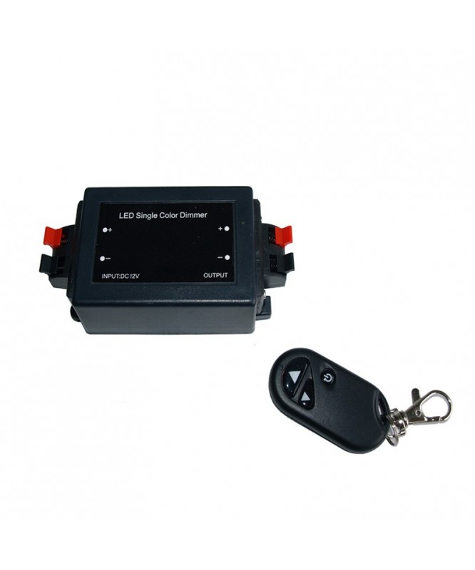 [DA_LED-Di12F-1] LED-Dimmer, Eingang 12-24 V DC, Ausgang 0-12 V DC, bis 8A (max. 96 W), Funk-Fernbedienung (Ein/Aus + Dimmen), Klemmanschlüsse