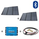 WATTSTUNDE® SunFolder 360W (2x180W) Solartasche Solarmodul MPPT Set+ inkl. 30A MPPT Laderegler mit Bluetooth und Anschlusskabel, faltbar