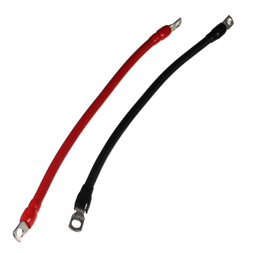 [OGT8-04-001195] Batterie-Verbindungskabel 25mm² 30cm mit Ringösen Rot Schwarz