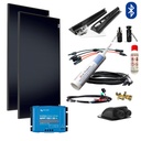 310W Wohnmobil-Solaranlage, Komplett-Set mit Schindel Zellen OLP, Victron MPPT BT Laderegler und Haltespoiler von campersten® - schwarz