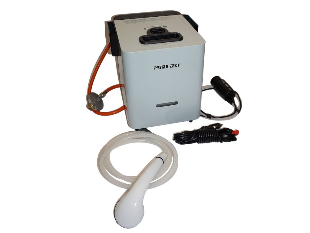 [PTAB56029002] Primetech Camping-Dusche Warmwasser-Bereiter Durchlauferhitzer Gas-Betrieb 12V