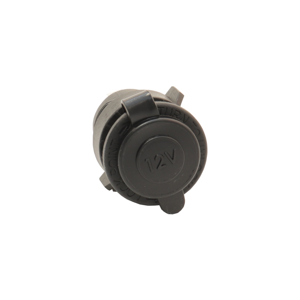 [A13-142A] Adapterbuchse für KFZ-Zigarettenanzünder mit Kappe für Frontplatten schraubbar 12-24V DC 20A