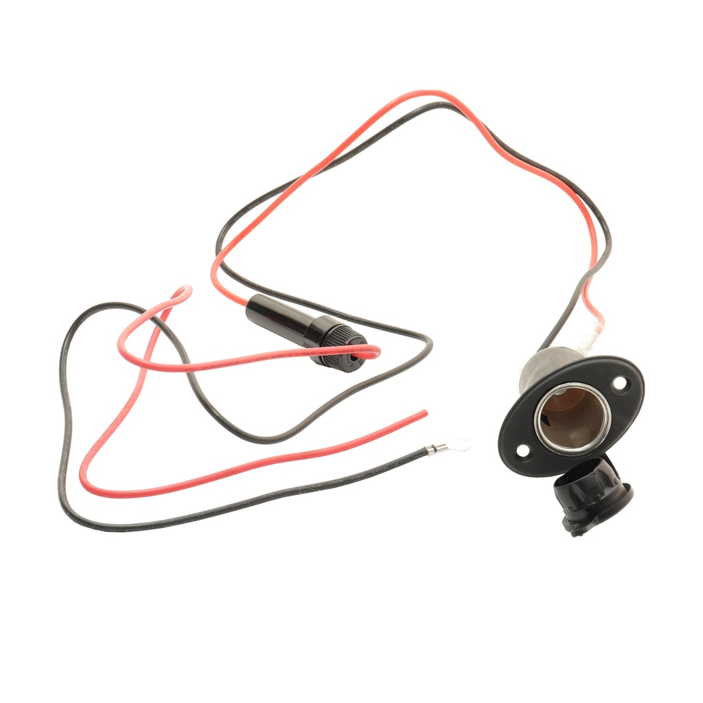 [A13-106A] Adapterbuchse für KFZ - Zigarettenanzünder mit Kabel schraubbar für Frontplatten 12V 10A