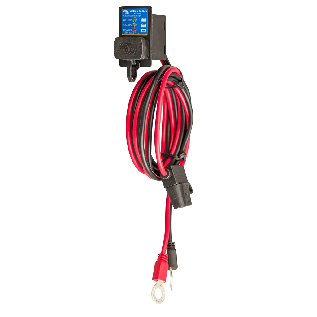 [Victron-BPC900110114] Victron Battery Indicator Panel (M8 eyelet connector / 30A ATO fuse)