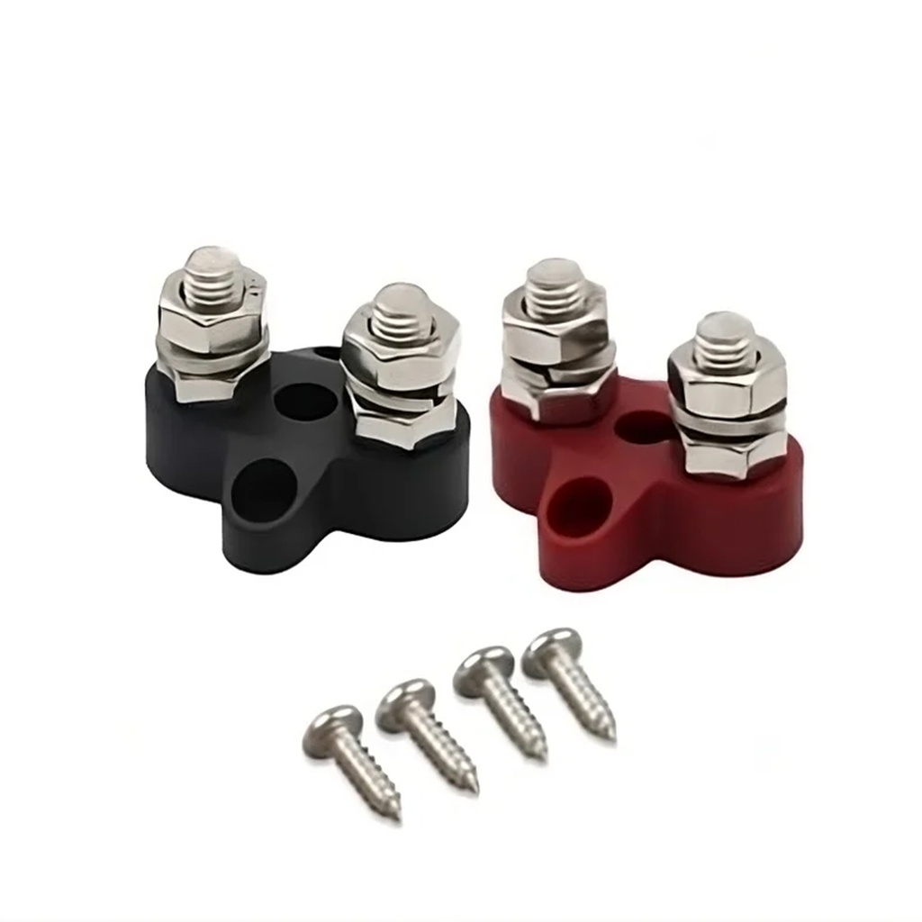 [Victron-VBB413020010] Victron Doppelanschlussbolzen-Set M8 (1 rot/ 1 schwarz)