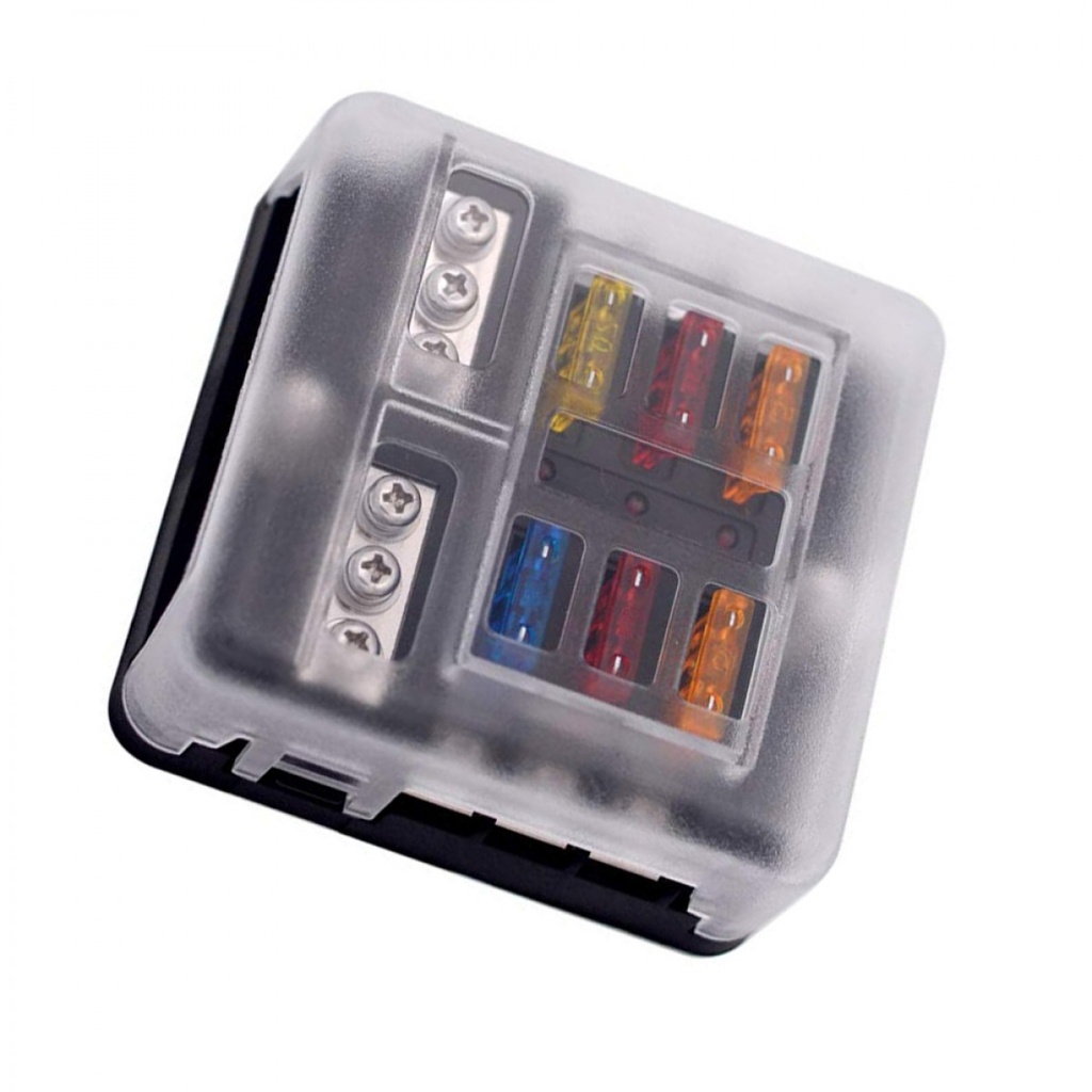 [OGT8-01-012826] Offgridtec 6-Fach Sicherungshalter für KFZ Flachsicherung mit LED Anzeige