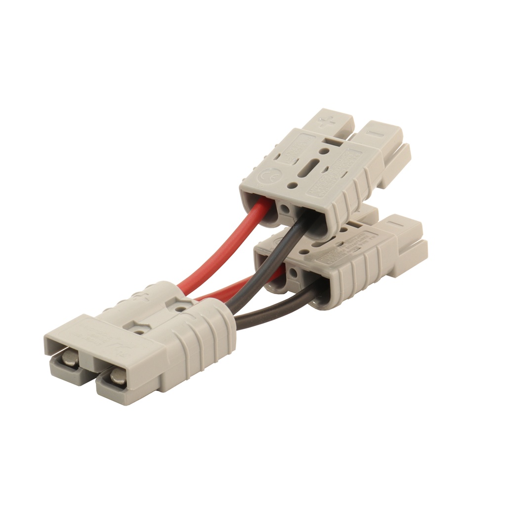 [CPTAA50A2-2A502-P] Adapter zur Parallelschaltung von 2 Andersonsteckern 50A an einen - z.B zwei Solartaschen parallel an ein Anschlusskabel mit Andersonstecker anschließen
