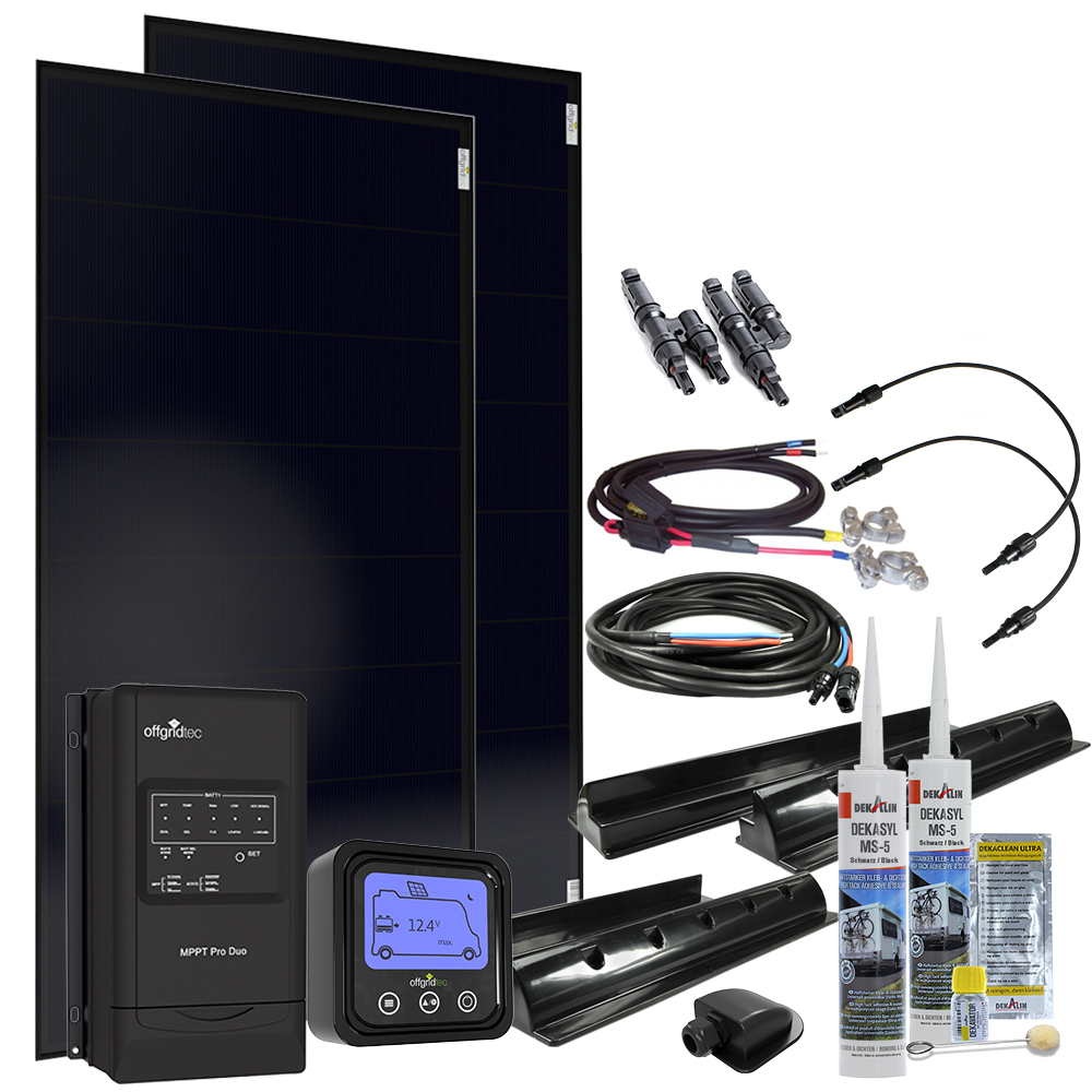 [OGT4-01-012878] Offgridtec® MobileBlack 310W Wohnmobil Solaranlage 30A MPPT DUO Laderegler OLP PERC Solarmodul