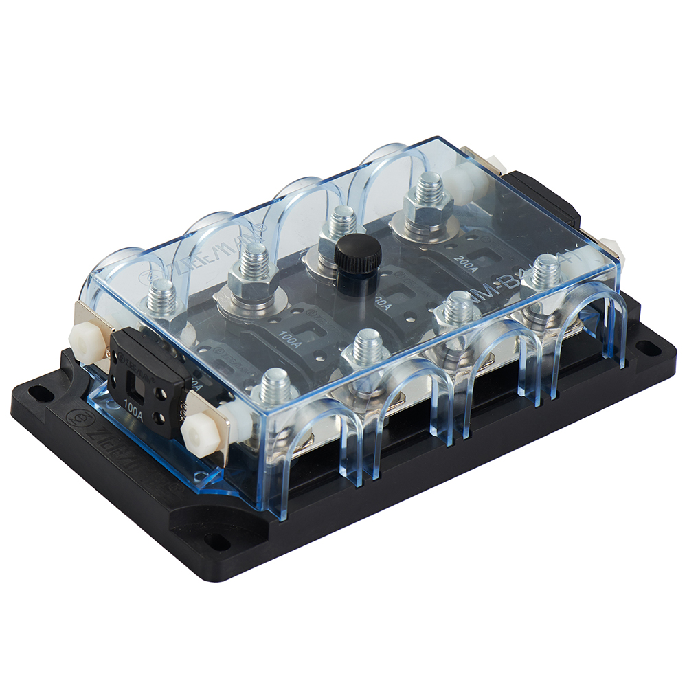[OGT8-01-013745] Offgridtec 4-fach MEGA-Fuse Sicherung Halter mit Halterung für Ersatzsicherung