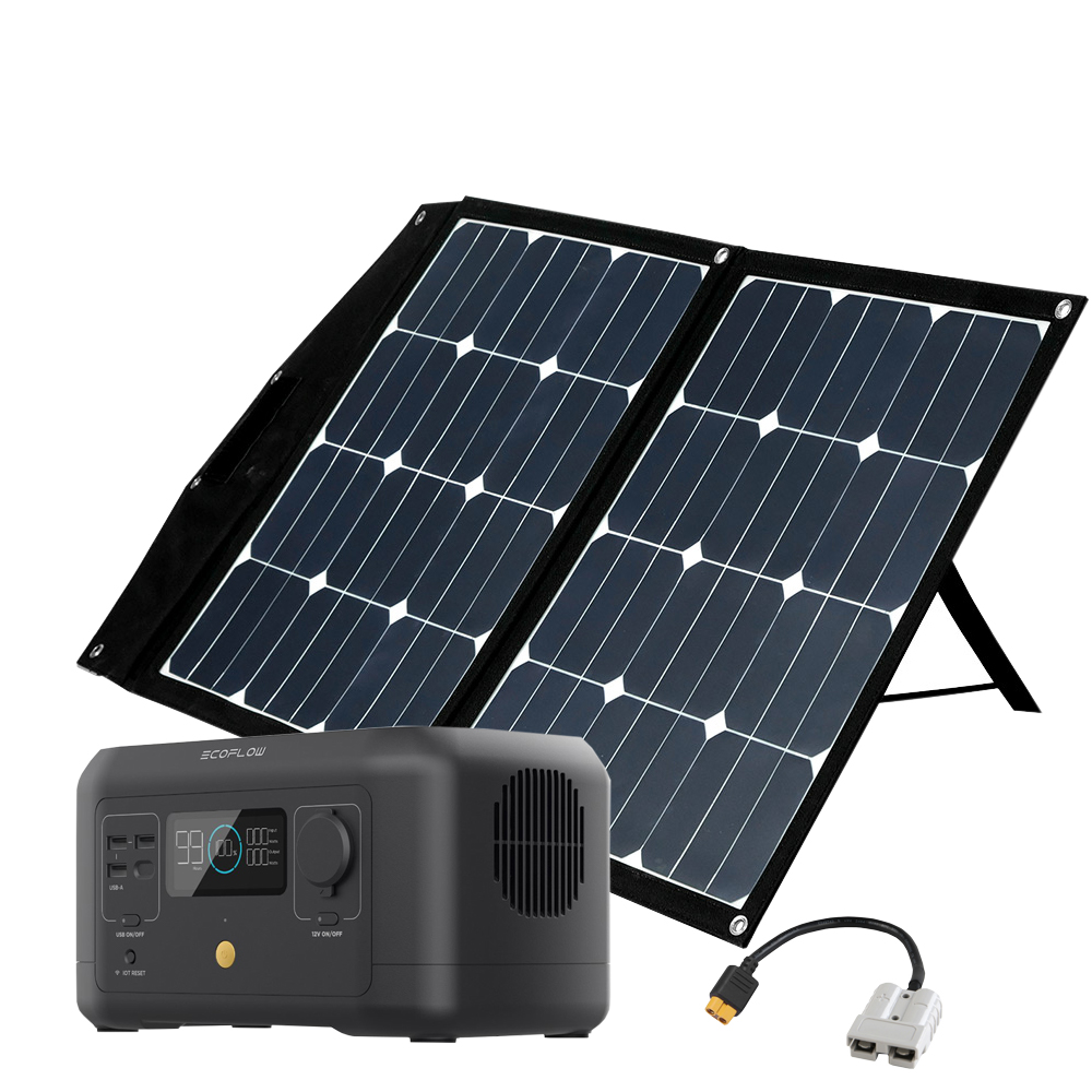 SparBundle EcoFlow River Mini Powerstation + Offgridtec Solartasche River Mini Wireless 80W FSP-2 Faltmodul