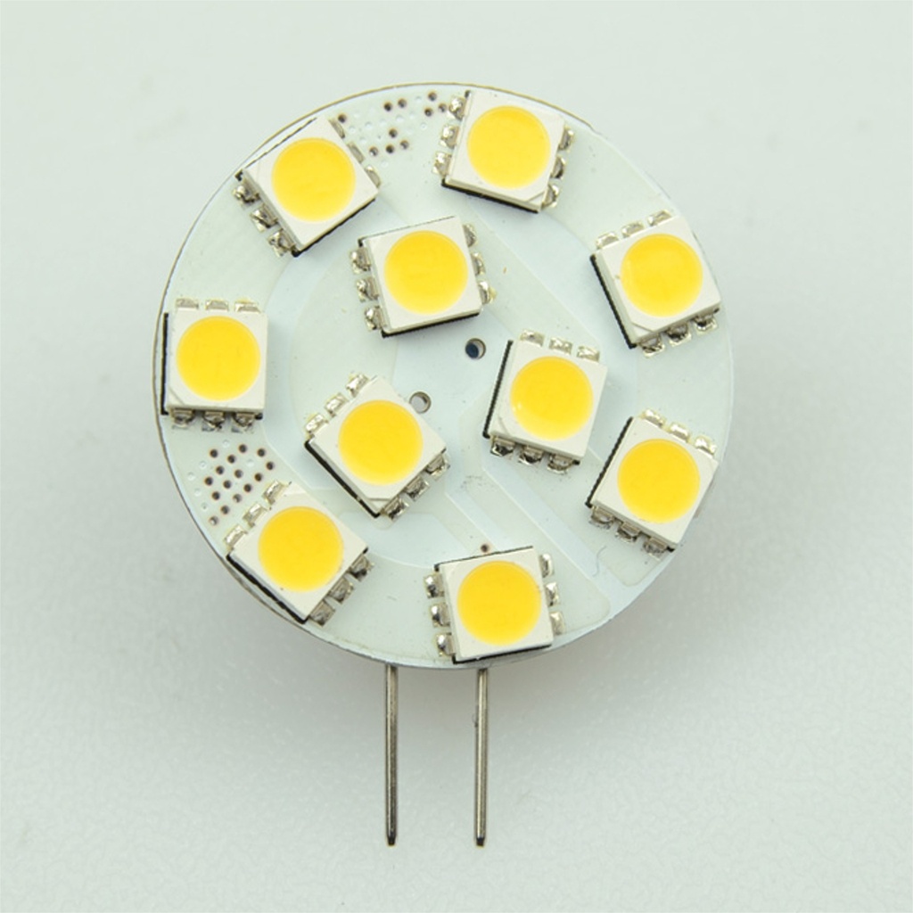 [DA_LED10MG4LKW] LED-Leuchtmittel, 10xSMD-LED 5050, Modul, 125°, G4, AC 12 V / DC 10-30 V, Verbrauch ca. 1,7 W, ca. 190 Lm, 6000 K, dimmbar, A+