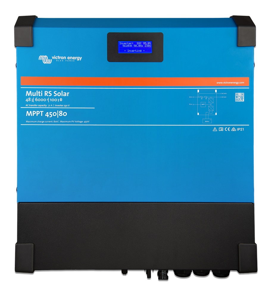 [Victron-PMR482602000] Victron Multi RS Solar 48/6000/100-450/80 1 tracker Ladegerät und Wechselrichter