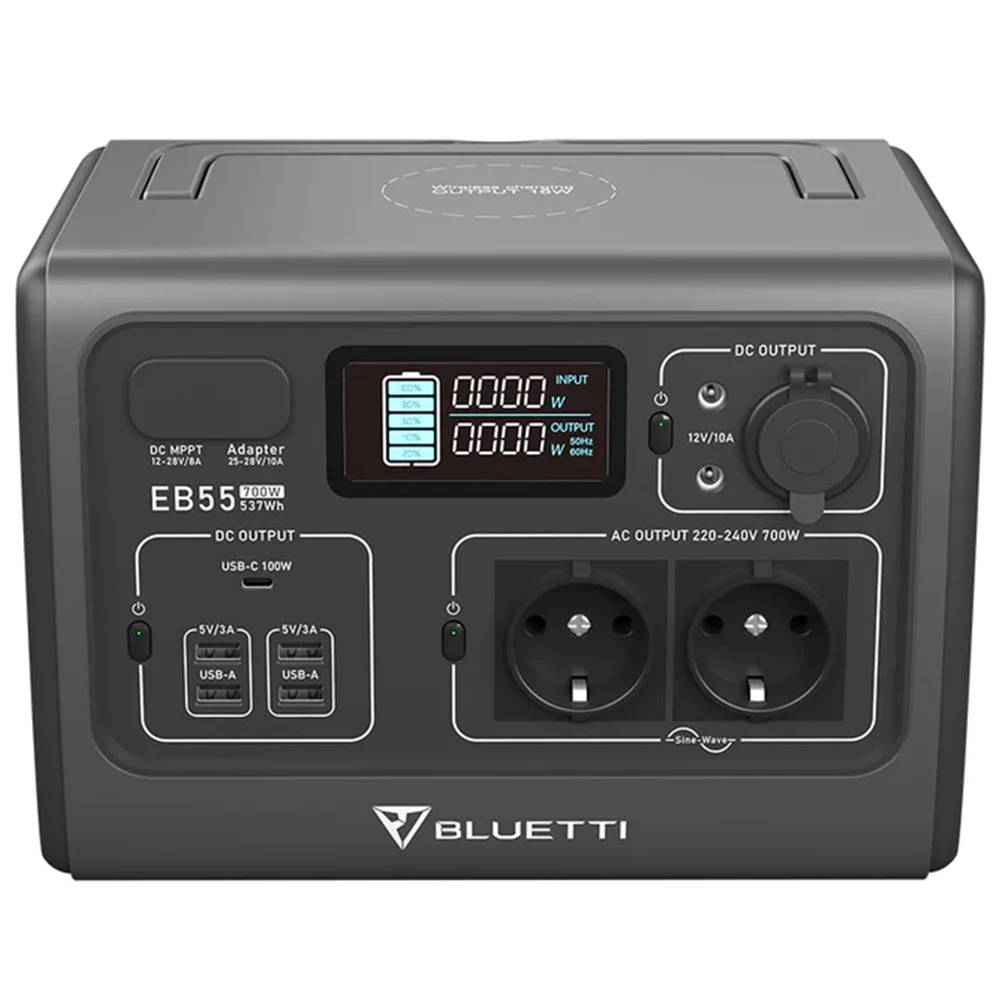 [OGT2-25-014735] Bluetti PowerOak EB55 Powerstation 700W 537Wh Grau
