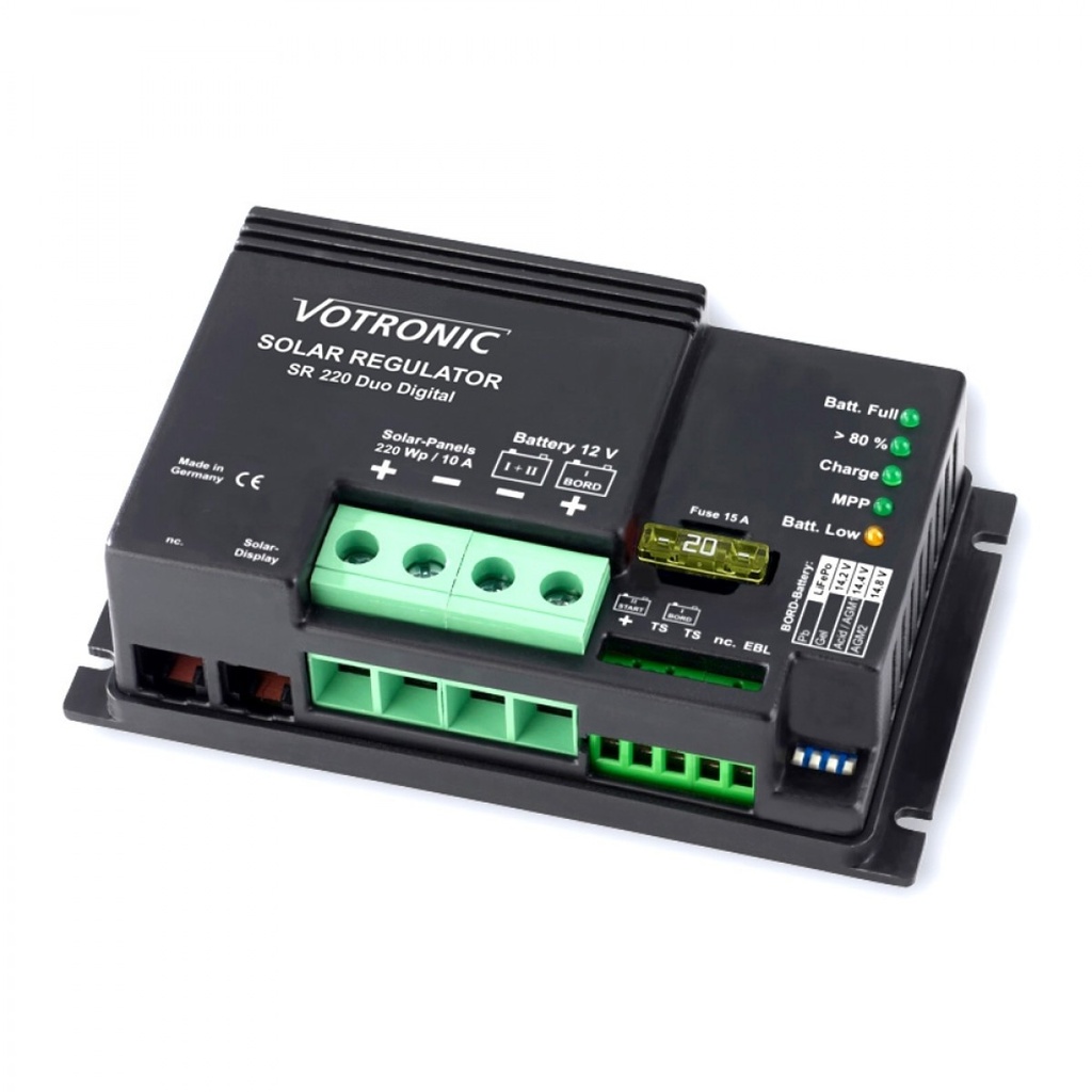 Votronic Solar Laderegler SR 220 Duo Dig. - 1615 - 0% Ust