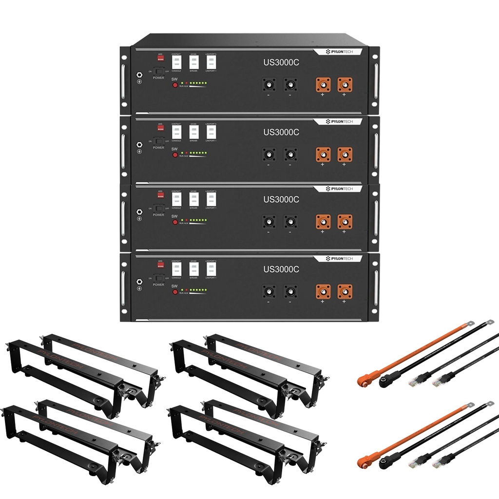 Pylontech 14 kWh Solarspeicher Lithium LiFePO4 inkl. Kabel