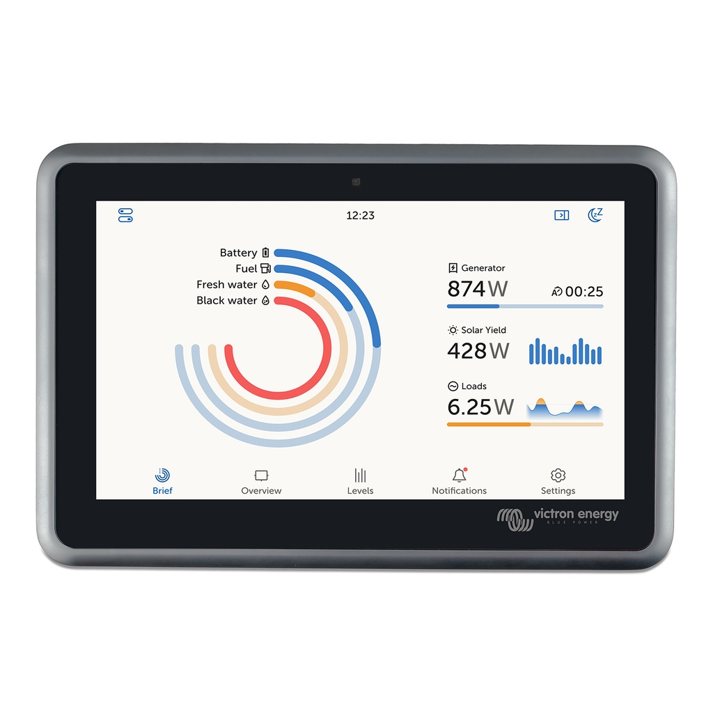 Victron Ekrano GX Systemüberwachung Bedienpanel