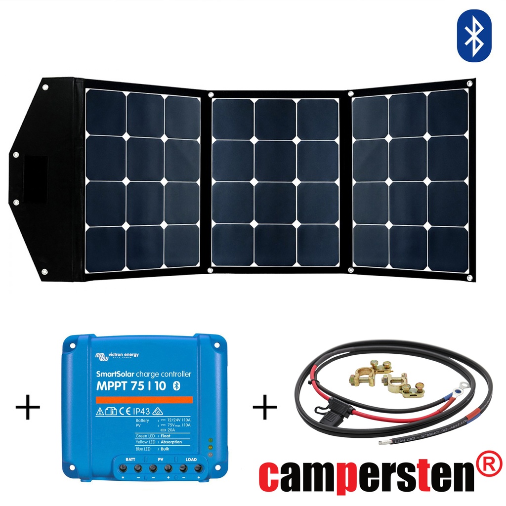 135Watt Solartaschenset FSP-2 Solarmodul Set inkl. 10A MPPT Bluetooth Laderegler mit Anschlusskabel, faltbar